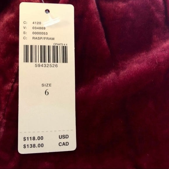 NEW ANTHROPOLOGIE VELVET BURGUNDY RUCHED SKIRT - Picture 5 of 6